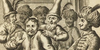 Une Gravure de bourgeois de differents pays.