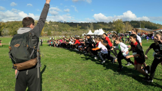 photo du départ du cross départemental